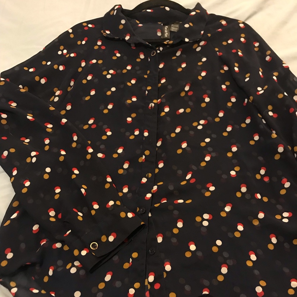 Sheer button up blouse